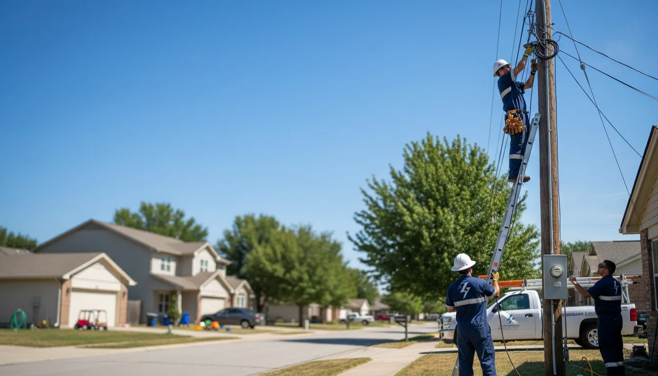 Residential electrician providing installation services in Sumner, TX